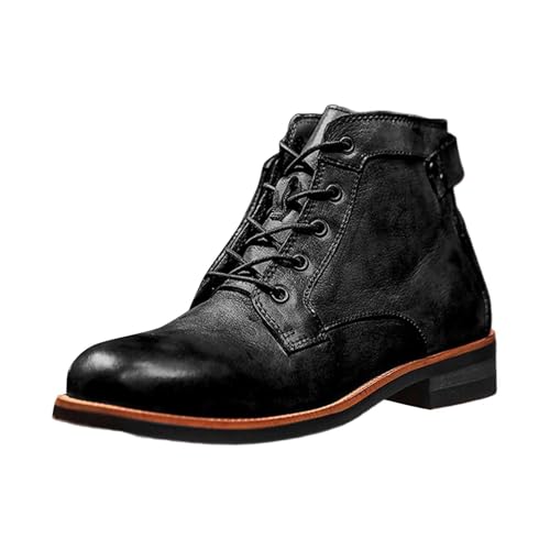 Bottes de travail haut de gamme, bottines pour hommes en cuir au design élégant et moderne