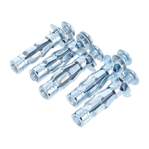 SOIMISS 5pcs Hollow Wall Anchors Steel Expansion Bolts Heavy Duty Fasteners for Secure Mounting in Drywall Plaster and Hollow Brick Walls Easy to Install for Home and Office Use