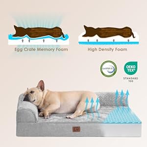 EHEYCIGA Memory Foam Orthopedic Dog Bed Medium Size Dog with Waterproof Lining, Washable Dog Couch Bed with Removable Cover and Nonskid Bottom for Crate Pet Sofa Bed, 30x20 Inches, Grey EHEYCIGA Memory Foam Orthopedic Dog Bed Medium Size Dog with Waterproof Lining Washable Dog Couch Bed with Removable Cover and Nonskid Bottom for Crate Pet Sofa Bed 30×20 Inches Grey