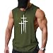 Cross Jesus Christian Tank Tops Workout Gym Bodybuilding Christ Religious Sleeveless Shirts Casual Tops