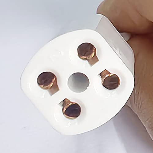 E-Simpo® 6Pcs G10Q 4-Pin Circline Round Fluorescent Led Tube Lamp Ceiling Light Socket G10Q Base Lamp Holder (G10Q) #TOP2