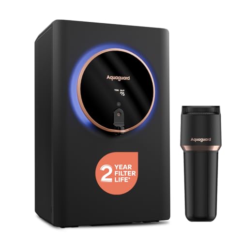 Image of Aquaguard Aspire Halo RO+UV Water Purifier | Intelligent Halo Lights | Water Quality Display | Stainless Steel Tank | Active Copper & Alkaline Boost | 2-Year Filter Life