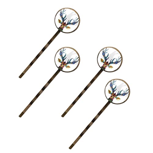 Épingles à cheveux cerf : lot de 4 barrettes colorées femmes et filles