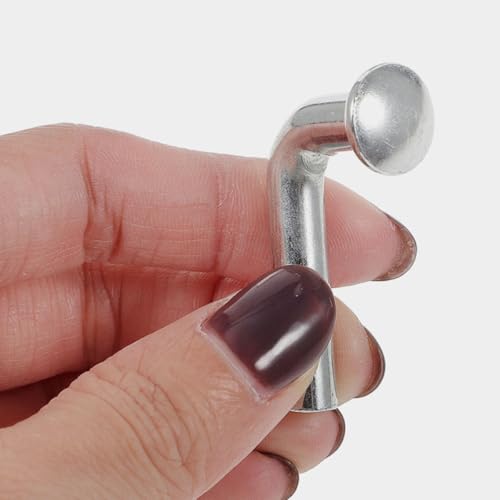 ETHZZLE 50 Stück J Clip Verriegelungsbolzen 8mm Palettenregal Sicherheitsstift aus Stahl L Förmig 90° Gebogen Flachkopf Nieten für Schwerlastregale Industriezubehör