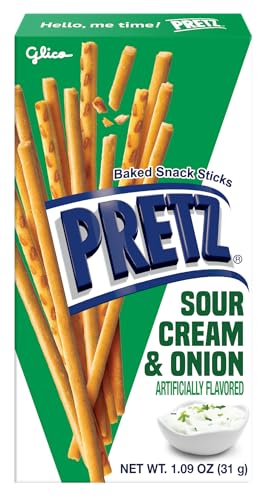 Glico Pretz Sour Cream & Onion, 1.09 oz (Pack of 10)