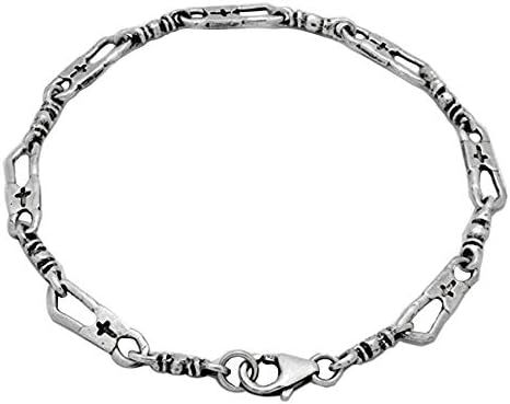 Fisher Of Men Bracelet Sterling Silver 925 Fisherman Link Chain Inspirational Card Gift - Bracelet - 7.5 Inch
