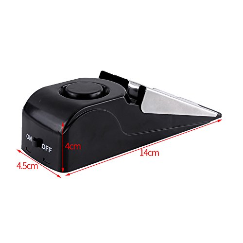 Alarme de batente de porta em forma de segurança design antiderrapante 100 dB tamanho pequeno alta s