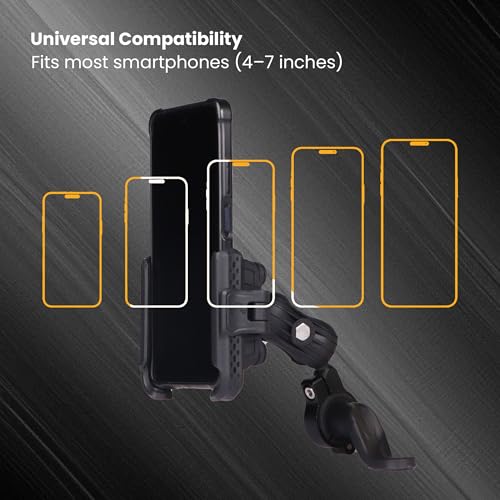 Image of TVS Premium Mobile Holder | 360 Rotation, One-Click Lock, Anti-Shake & Firm Grip | Universal Handlebar Mount for GPS & Navigation