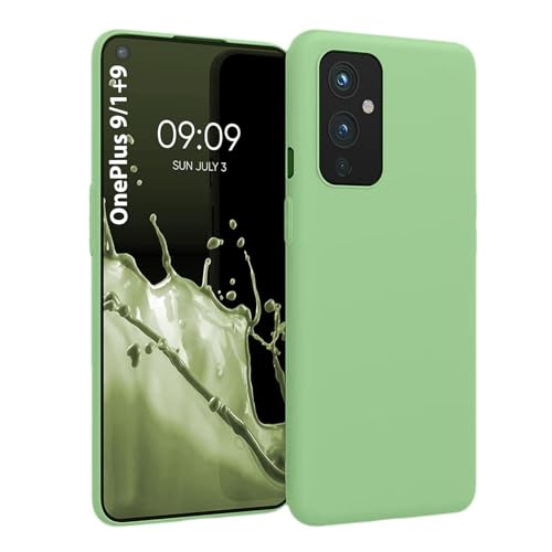 Image of LIRAMARK Liquid Silicone Soft Back Cover Case for OnePlus 9 /1+9 (Mint Green)