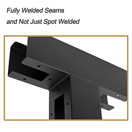 Meruzy Stainless Steel Woodwork Pergola Kit - Elevated Wood Stand T Brackets - Modular Sizing Pergola Brackets Hardware For 4 X 4 Lumber, 2 Pack #TOP2