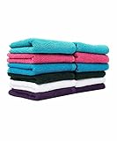 Casa Copenhagen Basics 10 Pack Face/Wash Cloth Towels in Assorted Five Colours