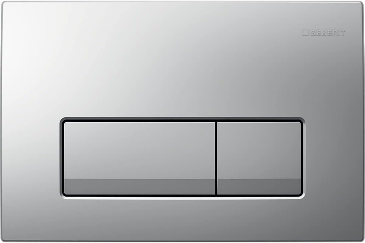 Delta 50 actuator plate, 2-flush flush (matt chrome-plated)
