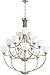 Quorum 6059-15-60 15 Light Chandelier, Aged Silver Leaf