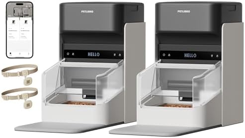 PETLIBRO Alimentadores automáticos RFID para 2 gatos, sensor de c...