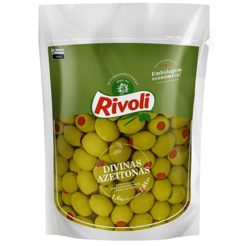 Azeitona Verde em Conserva Recheada com Pimentao Rivoli Sache 1,01kg