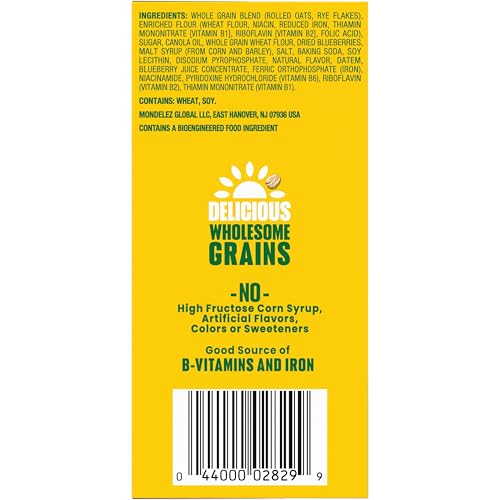 belVita Breakfast Bars Biscuits, Blueberry, 30 Total Packs, 6 Boxes (4 Biscuits Per Pack)