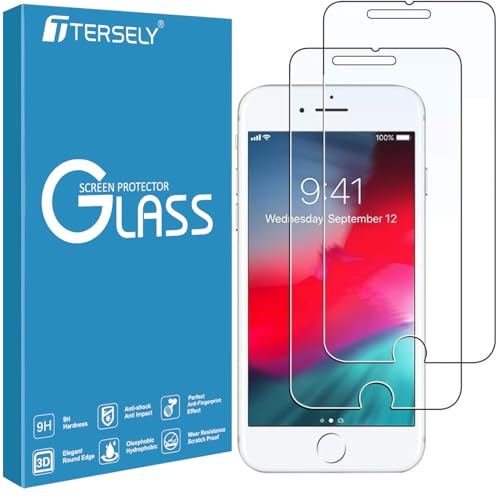T Tersely [2 Packs] Screen Protector for iPhone 8 Plus/iPhone 7 Plus/iPhone 6s Plus/iPhone 6 Plus (5.5 inch), Case Friendly Tempered Glass Film Guard