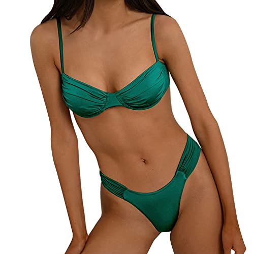 Conjunto de traje de baño de triángulos sexys para mujer, traje de baño bohemio grande, traje de baño de talla grande, kit de cera de bikini, traje de baño de cintura alta, -, M