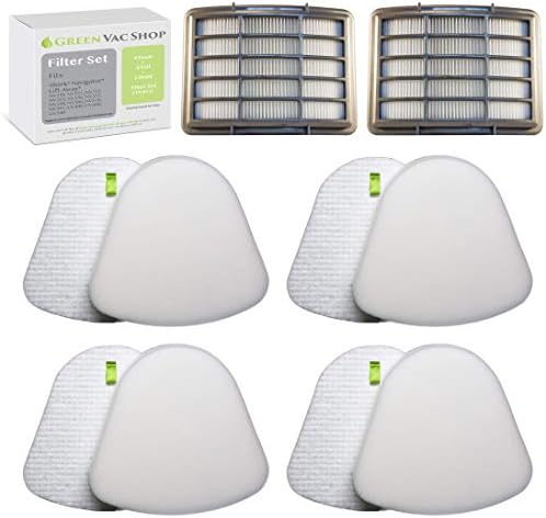 GreenVacShop 4+2 Pack Shark Navigator Lift-Away ZU503AMZ, NV350, NV351, NV352, NV355, NV356E, NV357, NV360, NV370, NV391, UV440, UV490, UV500, UV540, UV541, UV550, CU500 Replacement Filter Set, 4 Foam+4 Felt+2 HEPA Filters, XFF350 XHF350