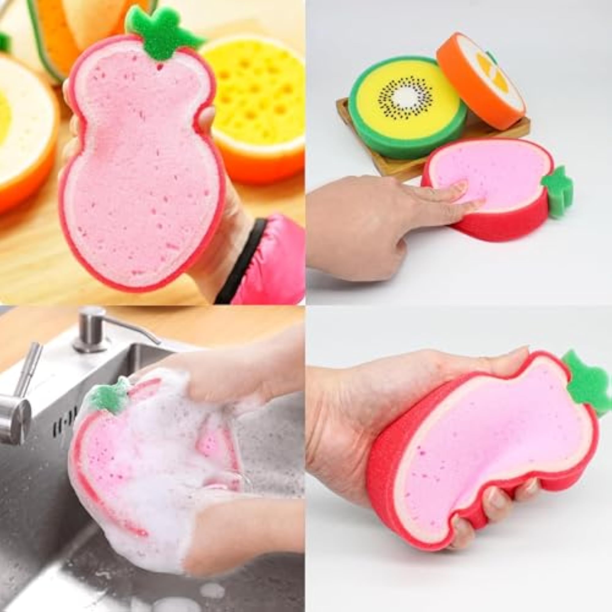 Soft Foam Fruit Shape Bath Shower Sponge, 1pc