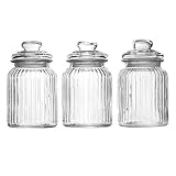 galletas teddy ✔️ VINTAGE - Este juego de 3 tarros de almacenamiento de estilo tradicional es una solución de almacenamiento elegante. Los frascos de vidrio grandes son un gran complemento para cualquier decoración tradicional, en su hogar o negocio.