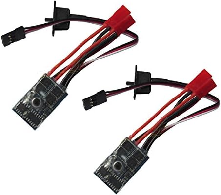 powerday RC ESC 10A Brushed Motor Speed Controller for RC Car Boat Tank with Brake This ESC can Work with 130/180/260/280/380 Brushed Motor(2pcs)