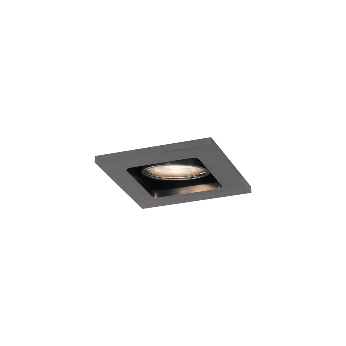 Qazqa - Modern Recessed Spotlight I Downlight Gunmetal GU10 50mm Round Tiltable - Qure- - Modern - Suitable for LED GU10 | 1 Way Light - Aluminium Recessed Way Light - Suitable for Living Room I Kit