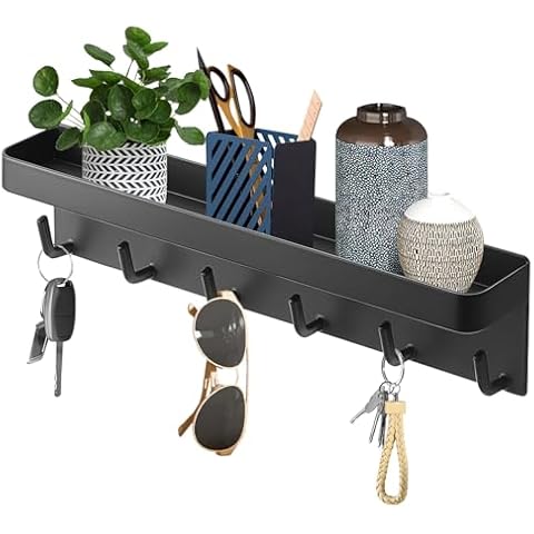 TOKPLNU Self Adhesive Key Holder with Tray Cover