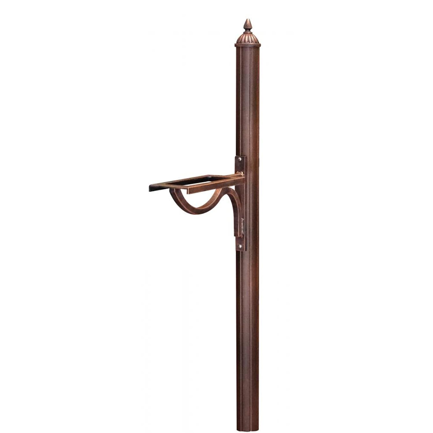 Special Lite Richland Mailbox Post Mailbox Post - Copper Aluminum Post for Curbside Mailbox - SPK-679-CP