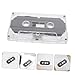 Blank Audio Cassette Tapes for Recording DIY Retro Craft Supply with Transparent Hard Case for Wall Decor Unique Greeting Messages