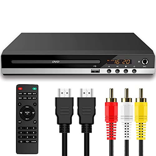 Felenny DVD Player for TV with HDMI Full HD 1080P USB Multifunction Player, CD Player for Home, USB Port, AV and HDMI Port