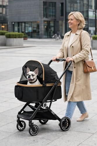 Cochecito para perro/gato y transporter para el coche en uno. Carrito carro animales