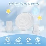 Hranio 12PCS Breast Pump Parts, Duckbill Valves Compatible with Momcozy m5 Replacement Parts Momcozy Breast Pump Accessories Mom Cozy m5 Replacement Parts 8PCS Duckbill Valves 4PCS Silicone Diaphragm