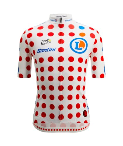Maillot cyclisme Tour de France Santini à pois pour homme Fan Line