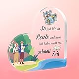 GuardiaTech Acryl-Dekoration Ruhestand Geschenk Frau/Mann - Herzförmig, Acryl-Material, Nostalgisch, Poliert, Tischplatte, Perfekt für Renteneintritt, Geburtstag, Weihnachten, Rente Einzigartig
