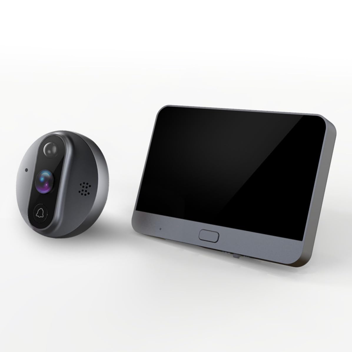 Anneome Sonnette Visuelle WiFi 720p avec Moniteur, Photo, Alarme Maison | 32g et 5000 Ma, Œil de Chat Électronique en Métal, Surveillance à Distance, pour Garçon et Filles et Seniors
