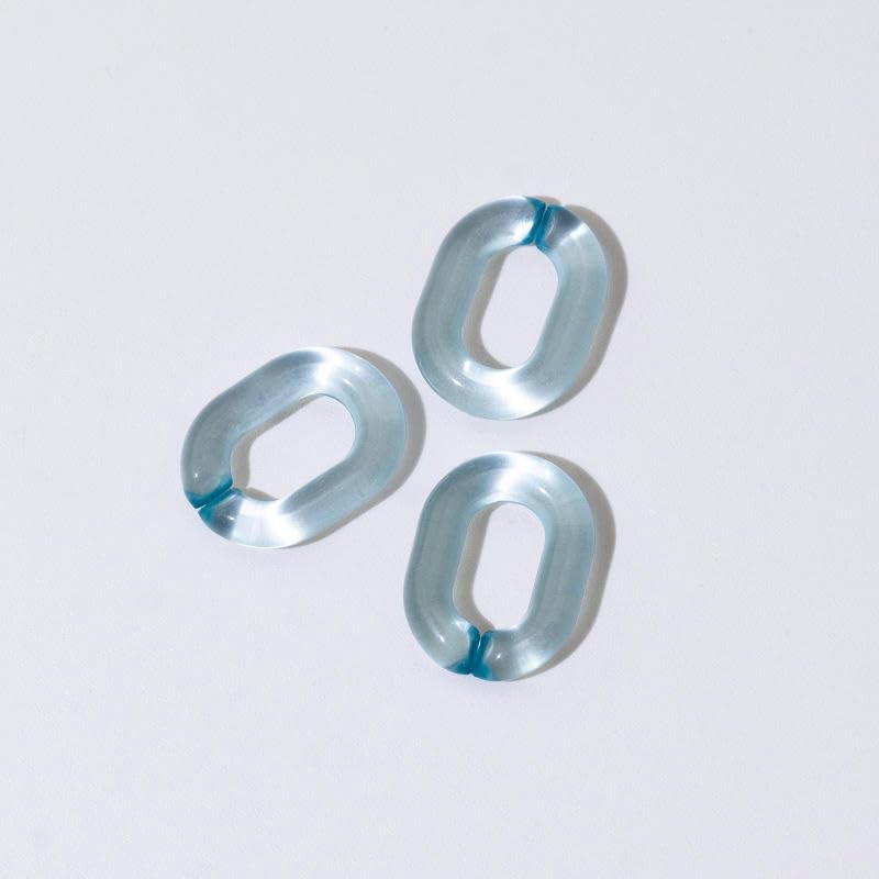 Akrylowe otwarte szybkozłącza, akrylowe pierścienie łączące, opakowanie 200 sztuk, wielokolorowe, 19 x 14 mm, do produkcji biżuterii (Tianlan)