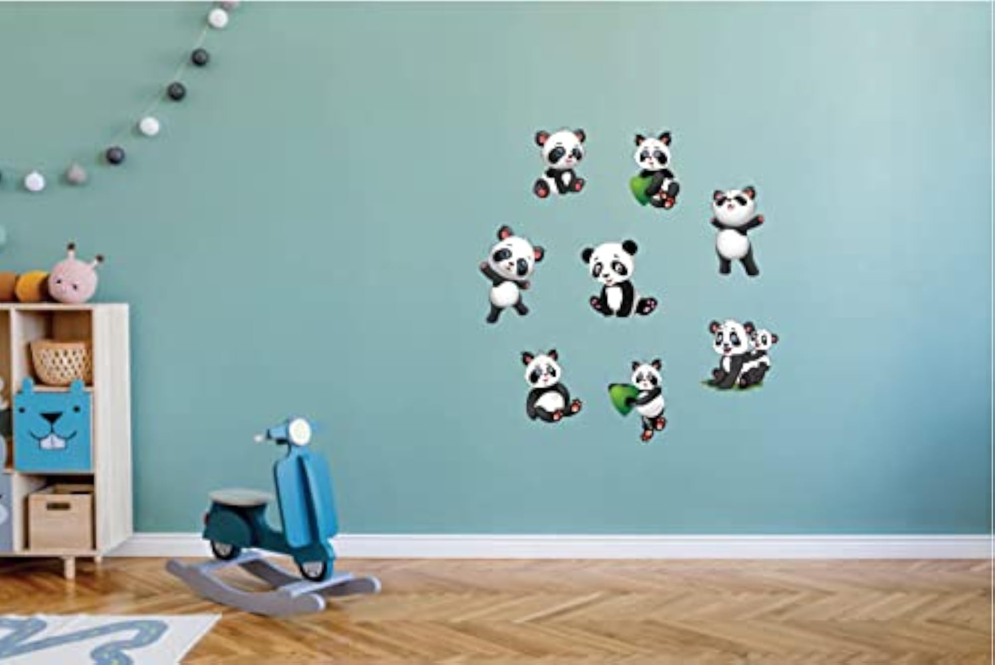 Cute Panda Wall Sticker for Kids Learning