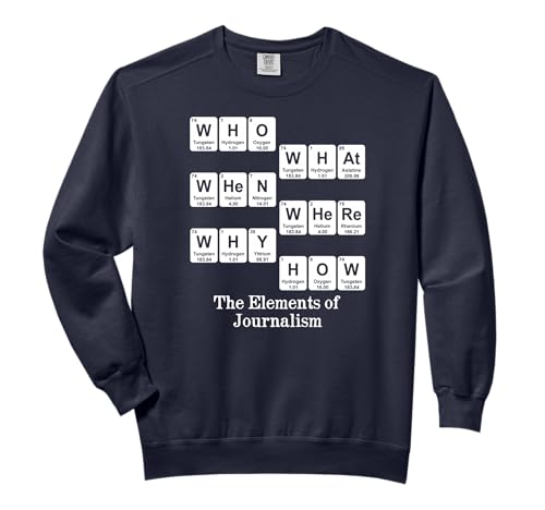 Who What When Where Why How Journalism T-Shirt Comfort Colors
