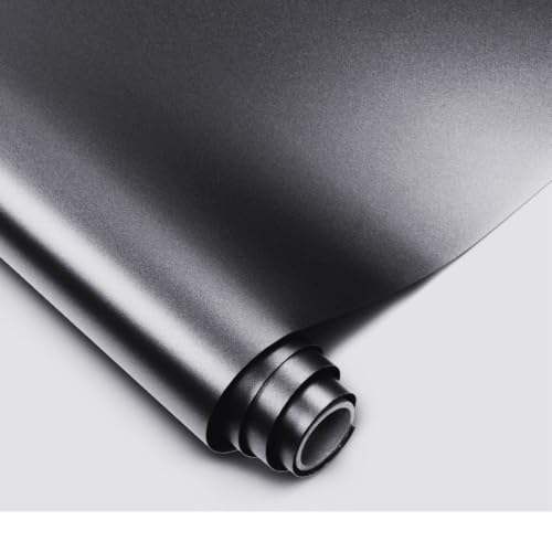 Image of WISDOM Charcoal Black Self Adhesive Wallpaper for Furniture & Cabinets Matte Finish Peel and Stick Vinyl Wall Sticker Waterproof, Oil Resistant & Easy to Clean (20x96 in)