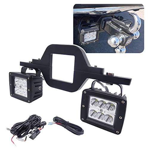 Wsays Tow Hitch Light Kit, 2Pcs 3" Led Pods With 2.5" Tow Hitch Mounting Brackets And Wiring Harness Led Reverse Backup Lights Off-Road Driving Lighting Compatible With Truck Trailer Rv Suv Pickup #TOP6