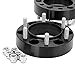 KSP 6X5.5 Wheel Spacers Fit for Tacoma 4runner, 1.5 inches Forged Hub Centric Adapters Kits with Extended Open Lug Nuts fit 6 Lug Wheels Without Locking hub, Package of 4 (Black 6061 T6 Aluminum)