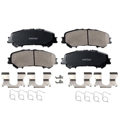 Image of Detroit Axle - Rear Brake Kit for 2017-2018 Nissan TITAN Disc Brake Rotors Ceramic Brakes Pads with Hardware Replacement : 14.37 inch inch Brake Rotors