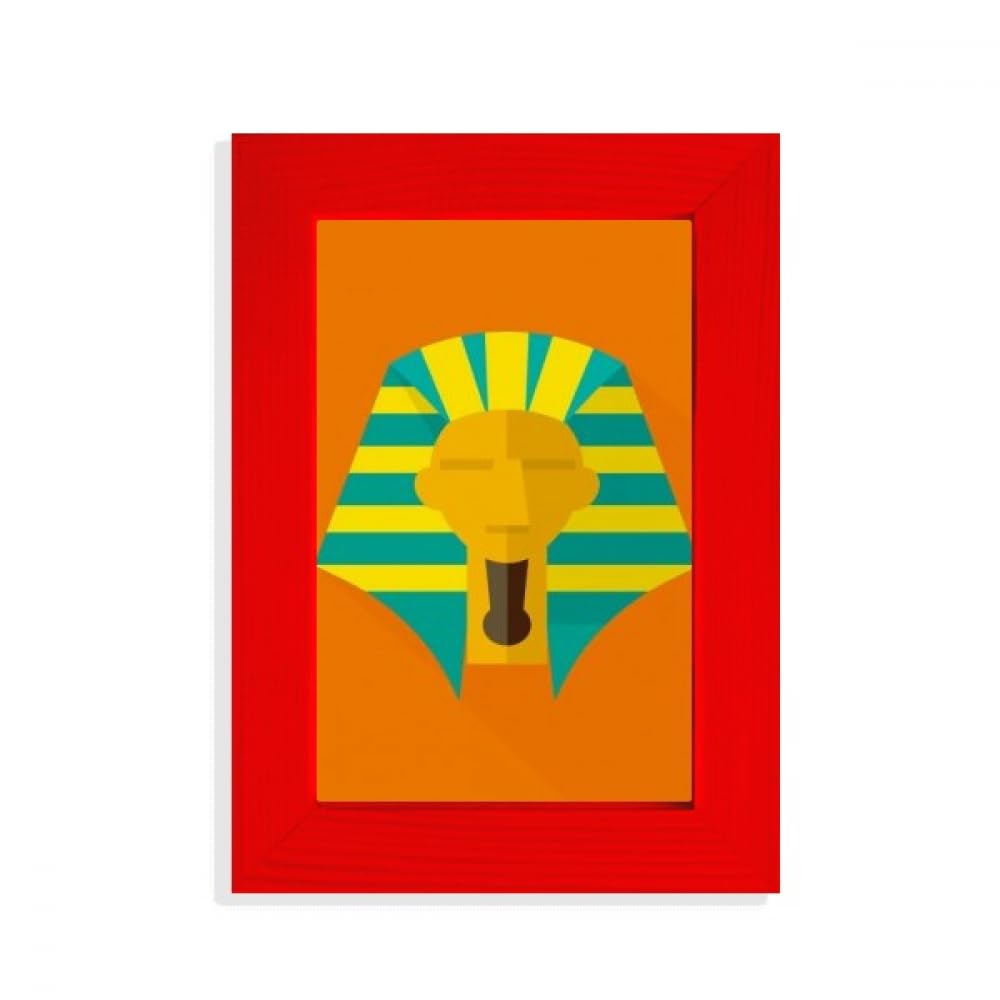 Cadre photo pharaon Égypte ancienne de luxe rouge bordeaux finition or satiné
