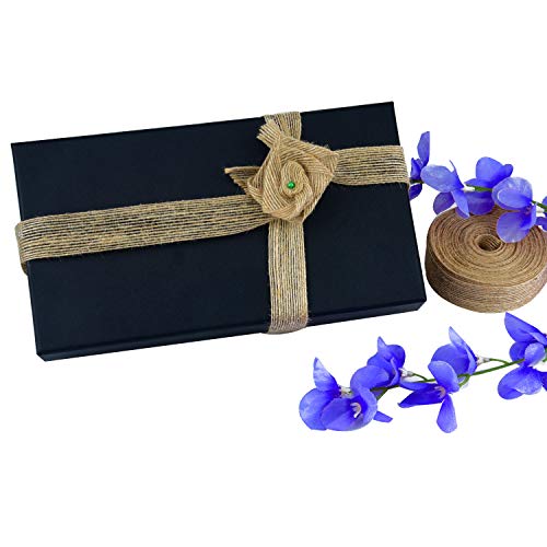 Livder 3 Rolls Natural Jute Burlap Fabric Ribbon For Wedding Events Party Wrapping And Home Decor, 11 Yards Each Roll, 1 Inch Wide #TOP3