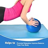 TRIXES Blau Pilates-Übung, Kräftigungsball, PVC, Yoga-Workout-Gymnastik-Übungshilfe, Gymnastikball, Pilates-Ball, Fitnessstudio-Zubehör, Trainingsgeräte