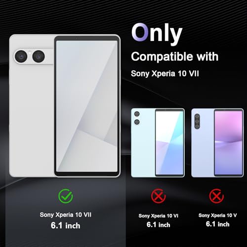 Image of Case for Sony Xperia 10 VII, Military Grade Drop Protection Clear Phone Case, Yellowing Resistant, Anti-Scratch Hard PC Back, Shockproof Hard Ultra-Thin Protective Cover, Transparent