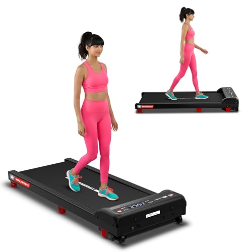 PowerMax Fitness Walkpad-2 Under-Desk Treadmill for Home Use | 3.0 HP Motor, 2% Manual Incline, Shock Absorption 110kg Weight Capacity