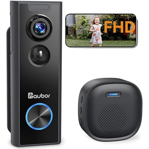 Video Doorbell Camera Wireless, 2K Smart Doorbell with Chime, 2.4G WiFi (No 5G), AI Motion Detection, 2-Way Audio, Night Vision, Voice Changer, Battery Powered, Works with Alexa & Google Assistant Cover