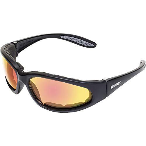 Global Vision Hercules Plus Safety Sunglasses 2 Pair Black Frames G Tech Red Mirror Lens + Smoke Lens2